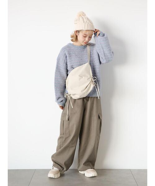 ehka sopo（エヘカソポ）の「バイオ加工カーゴパンツ（カーゴパンツ・レディース・チャコールグレー/オリーブ/グリーン・F）」の7枚目の写真