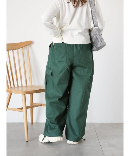 ehka sopo（エヘカソポ）の「バイオ加工カーゴパンツ（カーゴパンツ・レディース・チャコールグレー/オリーブ/グリーン・F）」の13枚目の写真