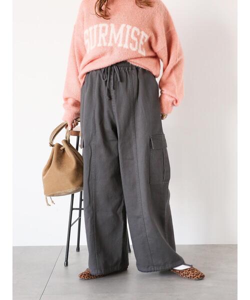 ehka sopo（エヘカソポ）の「バイオ加工カーゴパンツ（カーゴパンツ・レディース・チャコールグレー/オリーブ/グリーン・F）」の19枚目の写真