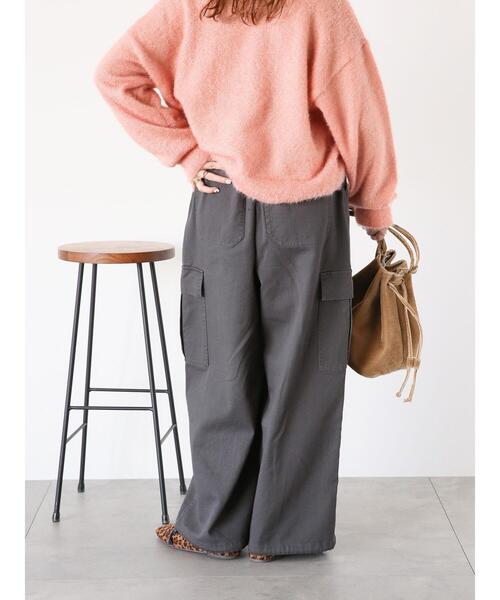 ehka sopo（エヘカソポ）の「バイオ加工カーゴパンツ（カーゴパンツ・レディース・チャコールグレー/オリーブ/グリーン・F）」の20枚目の写真