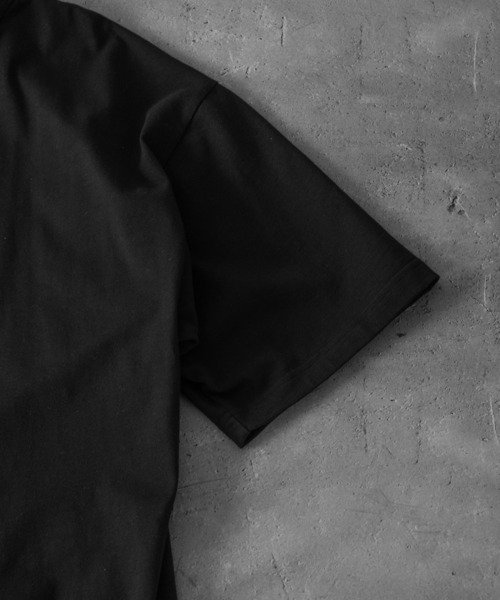 RUUBON（ルーボン）の「【RUUBON】half zip cotton Tee / ハーフジップ コットンT（Tシャツ/カットソー・メンズ・ライトグレー/ブラック・S/M/L）」の8枚目の写真