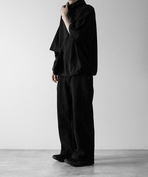ちすいかんハーフジップロンT セール】Drape Piping Half Zip T-Shirt - ドレープパイピング