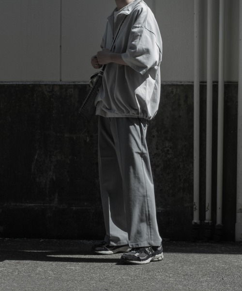 RUUBON（ルーボン）の「【RUUBON】half zip cotton Tee / ハーフジップ コットンT（Tシャツ/カットソー・メンズ・ライトグレー/ブラック・S/M/L）」の17枚目の写真