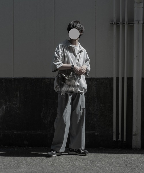 RUUBON（ルーボン）の「【RUUBON】half zip cotton Tee / ハーフジップ コットンT（Tシャツ/カットソー・メンズ・ライトグレー/ブラック・S/M/L）」の21枚目の写真