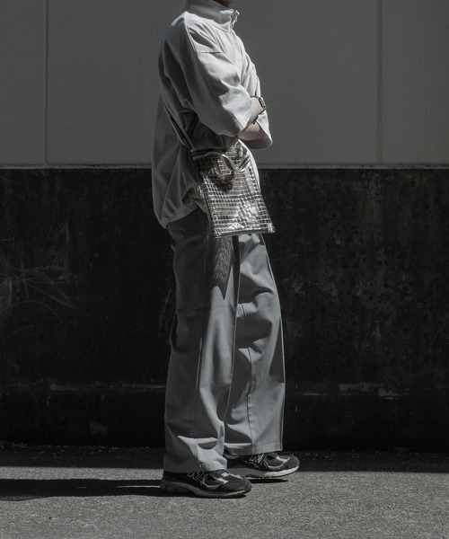 RUUBON（ルーボン）の「【RUUBON】half zip cotton Tee / ハーフジップ コットンT（Tシャツ/カットソー・メンズ・ライトグレー/ブラック・S/M/L）」の19枚目の写真