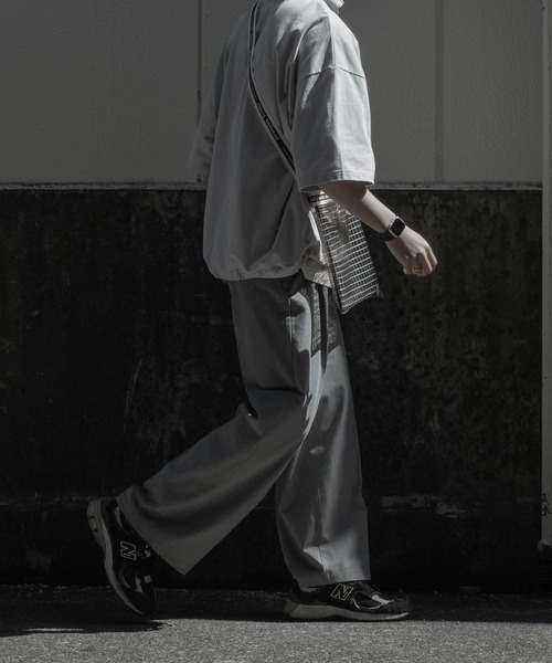 RUUBON（ルーボン）の「【RUUBON】half zip cotton Tee / ハーフジップ コットンT（Tシャツ/カットソー・メンズ・ライトグレー/ブラック・S/M/L）」の20枚目の写真