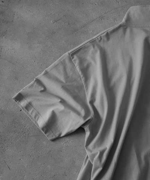 RUUBON（ルーボン）の「【RUUBON】half zip cotton Tee / ハーフジップ コットンT（Tシャツ/カットソー・メンズ・ライトグレー/ブラック・S/M/L）」の16枚目の写真