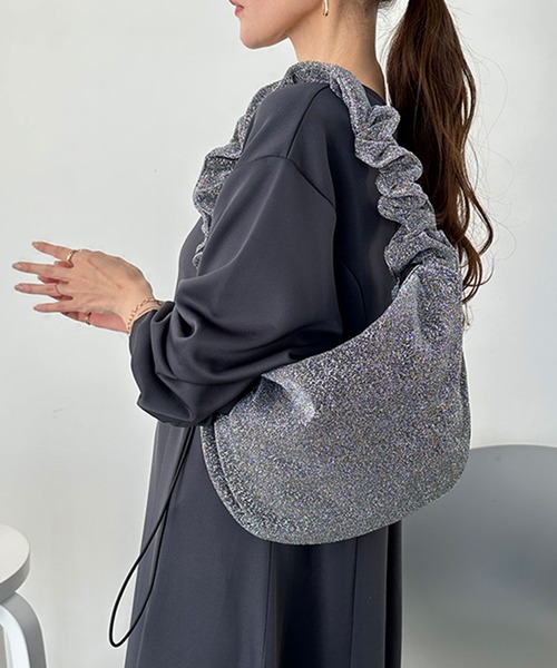 ★セール★人気 GANNI ラメ 2Way ショルダーバッグ ライラック セール】ラメ2WAYショルダー(ショルダーバッグ)|GeeRA