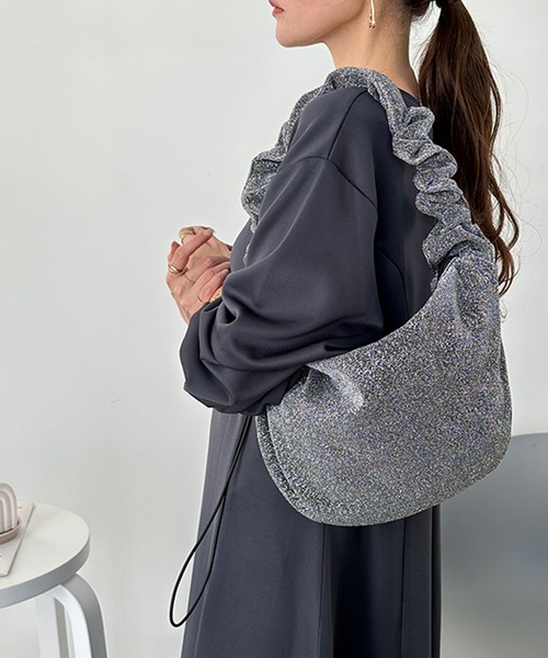★セール★人気 GANNI ラメ 2Way ショルダーバッグ ライラック ガニー GANNI ガニー GANNI A6595 A6338 ショルダーバッグ Bou