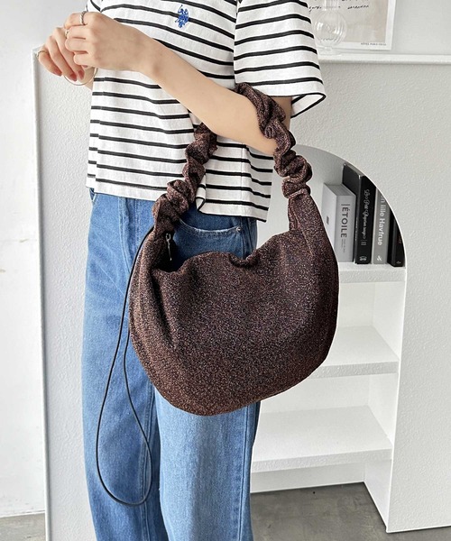 ★セール★人気 GANNI ラメ 2Way ショルダーバッグ ライラック レディース】Ganni Bou Bag Mini Soir Satin | GANNI(ガニー