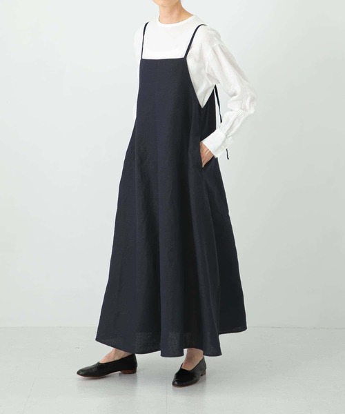 かぐれ（カグレ）の「リネンキャミワンピース（ワンピース・レディース・ブラック/ネイビー・FREE）」の22枚目の写真