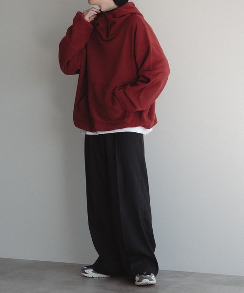 epnok（エプノック）の「フリースアノラックパーカー（パーカー・メンズ・レッド/チャコールグレー/グレイッシュブルー・SMALL/MEDIUM/LARGE）」の15枚目の写真