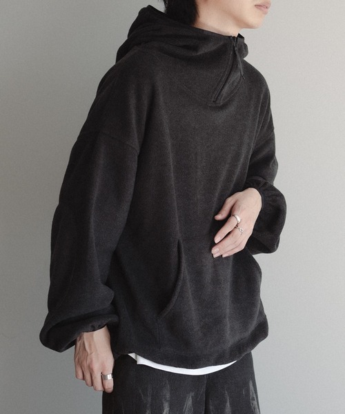 epnok（エプノック）の「フリースアノラックパーカー（パーカー・メンズ・レッド/チャコールグレー/グレイッシュブルー・SMALL/MEDIUM/LARGE）」の18枚目の写真