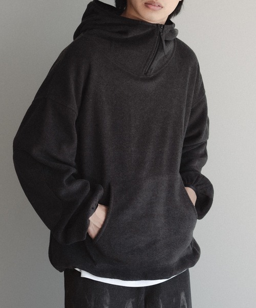 epnok（エプノック）の「フリースアノラックパーカー（パーカー・メンズ・レッド/チャコールグレー/グレイッシュブルー・SMALL/MEDIUM/LARGE）」の19枚目の写真