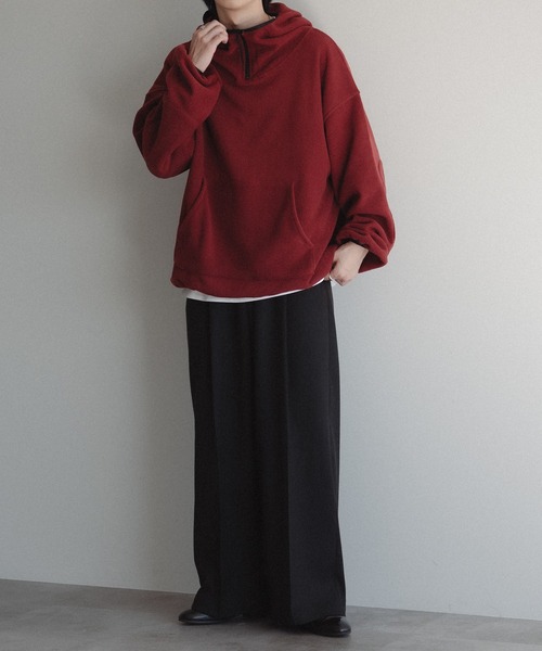 epnok（エプノック）の「フリースアノラックパーカー（パーカー・メンズ・レッド/チャコールグレー/グレイッシュブルー・SMALL/MEDIUM/LARGE）」の13枚目の写真