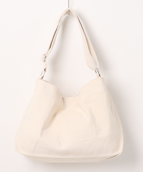 LAC-VERT(ラック・ヴェール)の「【ユニセックス】キャンバスショルダーバッグ(ショルダーバッグ・レディース・ホワイト/ブラック・FREE)」の10枚目の写真