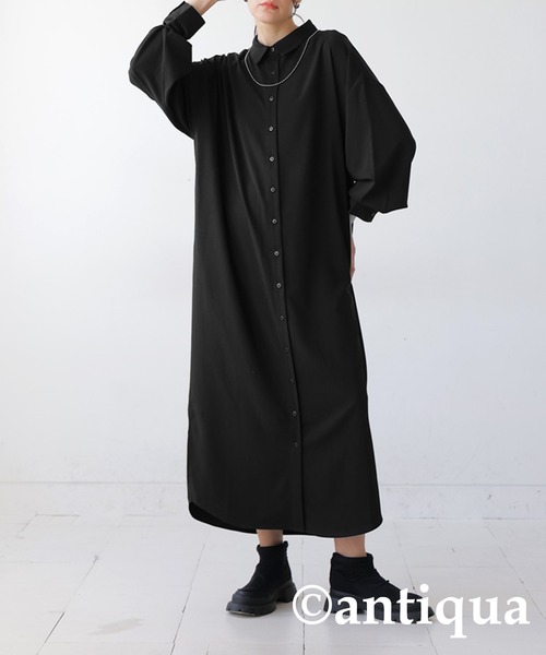 美品！　23区　洗える　テンセル　とろみシャツワンピース　38　BLACK 美品！ 23区 洗える テンセル とろみシャツワンピース 38 BLACK