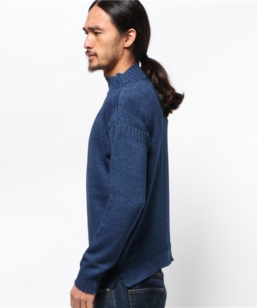 Denime（ドゥニーム）の「INDIGO GUERNSEY KNIT/インディゴガンジーニット（ニット/セーター・メンズ・ダークインディゴブルー・MEDIUM/SMALL/LARGE）」の7枚目の写真