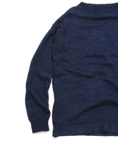 Denime（ドゥニーム）の「INDIGO GUERNSEY KNIT/インディゴガンジーニット（ニット/セーター・メンズ・ダークインディゴブルー・MEDIUM/SMALL/LARGE）」の2枚目の写真