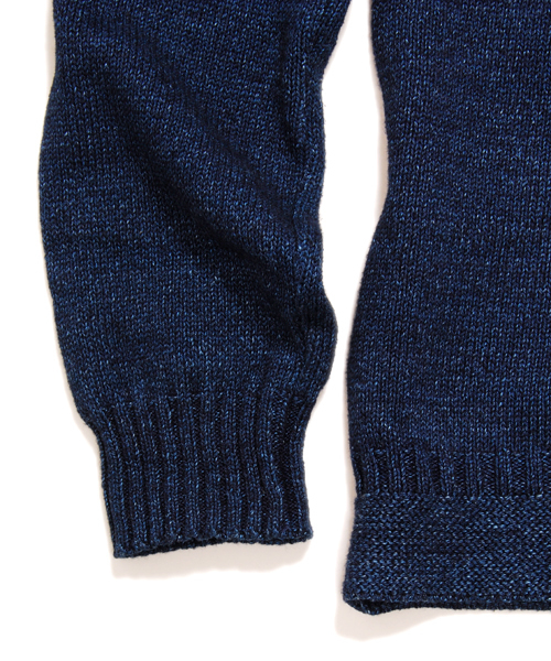 Denime（ドゥニーム）の「INDIGO GUERNSEY KNIT/インディゴガンジーニット（ニット/セーター・メンズ・ダークインディゴブルー・MEDIUM/SMALL/LARGE）」の5枚目の写真