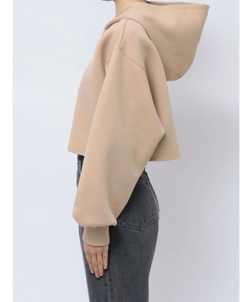 LAGUNAMOON（ラグナムーン）の「ショートフーディー（パーカー・レディース・アイボリー/チャコールグレー/ベージュ・FREE）」の7枚目の写真