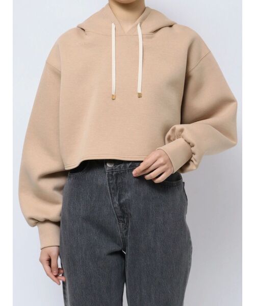 LAGUNAMOON（ラグナムーン）の「ショートフーディー（パーカー・レディース・アイボリー/チャコールグレー/ベージュ・FREE）」の22枚目の写真