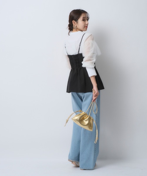 JUSGLITTY（ジャスグリッティー）の「マルチ釦ビスチェ（シャツ