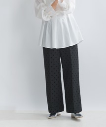フロッキードットセミワイドパンツ