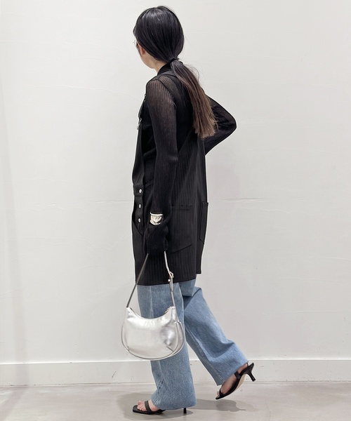 MANU ATELIER（マニュ アトリエ）の「【MANU ATELIER/マニュ アトリエ】ハーフムーンバッグ（ハンドバッグ・レディース・シルバー・FREE）」の6枚目の写真