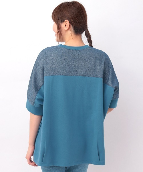 チチカカ（チチカカ）の「シャンブレードッキングビッグＴシャツ（Tシャツ/カットソー・レディース・チャコールグレー/ブルー/ベージュ・FREE）」の9枚目の写真