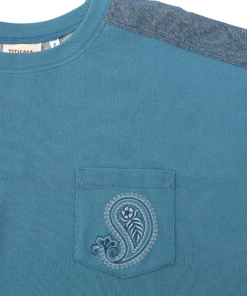 チチカカ（チチカカ）の「シャンブレードッキングビッグＴシャツ（Tシャツ/カットソー・レディース・チャコールグレー/ブルー/ベージュ・FREE）」の16枚目の写真