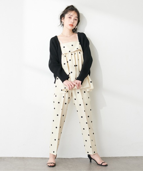 美品　完売品！slobeiena キャミトップブラウス 3wayキャミストラップ付オフショルシアービッグシャツ [C7247