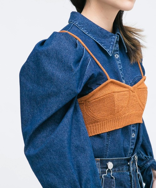 KBF(ケイビーエフ)の「ニットブラビスチェ(ベスト・レディース・イエロー/ブラウン・ONE)」の19枚目の写真