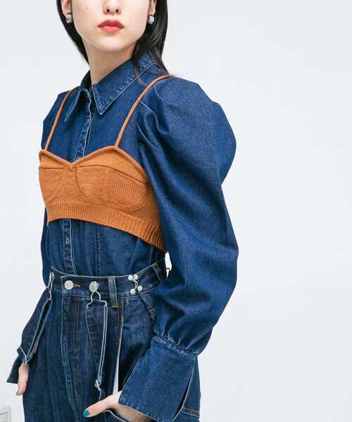 KBF(ケイビーエフ)の「ニットブラビスチェ(ベスト・レディース・イエロー/ブラウン・ONE)」の20枚目の写真