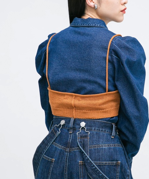 KBF(ケイビーエフ)の「ニットブラビスチェ(ベスト・レディース・イエロー/ブラウン・ONE)」の21枚目の写真