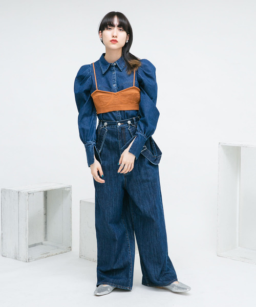 KBF ストライプビスチェ　セットアップ KBF｜ビスチェSETワンピース | Rakuten Fashion(楽天
