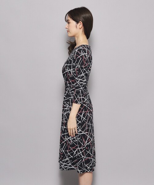新品✨今期完売品 クードシャンス ジオメトリック柄フレアワンピース 34 COUP DE CHANCE（クードシャンス）の「◇【洗える／日本製／一枚着