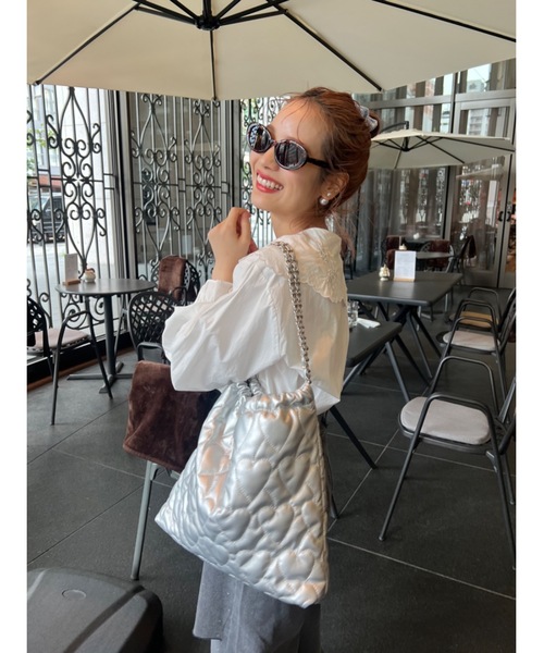 JUMELLE（ジュメロ）の「Heart chain tote（トートバッグ・レディース・シルバー・FREE）」の10枚目の写真