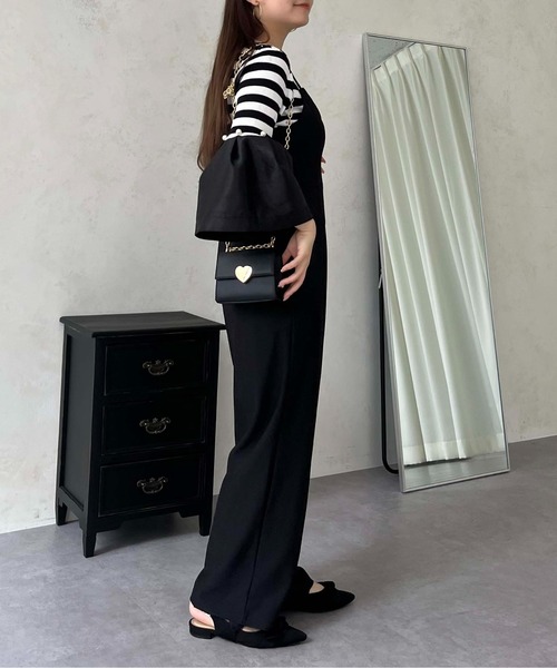 prose verse(プロズヴェール)の「深Vネックオールインワン(つなぎ/オールインワン・レディース・ブラック・MEDIUM/LARGE/MP)」の7枚目の写真