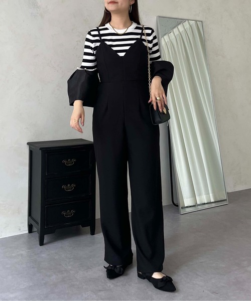 prose verse(プロズヴェール)の「深Vネックオールインワン(つなぎ/オールインワン・レディース・ブラック・MEDIUM/LARGE/MP)」の10枚目の写真