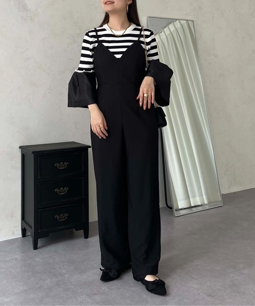 prose verse(プロズヴェール)の「深Vネックオールインワン(つなぎ/オールインワン・レディース・ブラック・MEDIUM/LARGE/MP)」の11枚目の写真