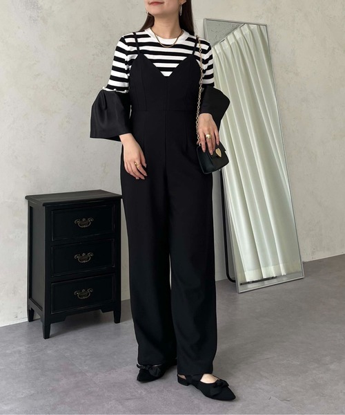 prose verse(プロズヴェール)の「深Vネックオールインワン(つなぎ/オールインワン・レディース・ブラック・MEDIUM/LARGE/MP)」の12枚目の写真