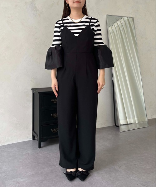 prose verse(プロズヴェール)の「深Vネックオールインワン(つなぎ/オールインワン・レディース・ブラック・MEDIUM/LARGE/MP)」の13枚目の写真