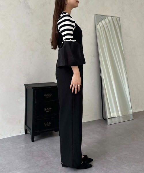 prose verse(プロズヴェール)の「深Vネックオールインワン(つなぎ/オールインワン・レディース・ブラック・MEDIUM/LARGE/MP)」の14枚目の写真