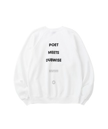【POET MEETS DUBWISE/ポエトミーツダブワイズ】 LOGO RAGLAN SWEAT ロゴラグランクルーネックスウェット