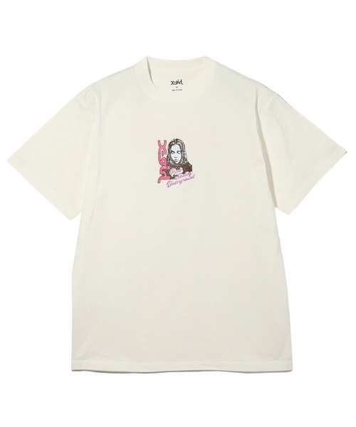 X-girl（エックスガール）の「FACE AND LOGO S/S TEE（Tシャツ/カットソー・レディース・ブラック/ホワイト/ブラウン・S/M/L/XL）」の13枚目の写真