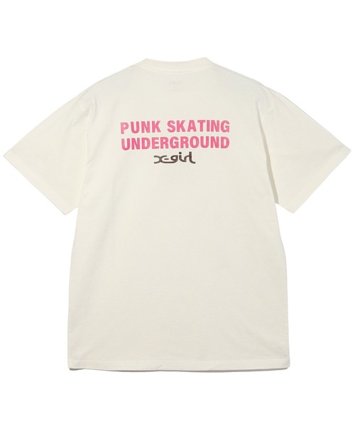 X-girl（エックスガール）の「FACE AND LOGO S/S TEE（Tシャツ/カットソー・レディース・ブラック/ホワイト/ブラウン・S/M/L/XL）」の14枚目の写真