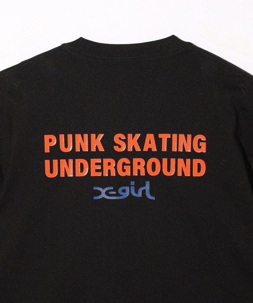 X-girl（エックスガール）の「FACE AND LOGO S/S TEE（Tシャツ/カットソー・レディース・ブラック/ホワイト/ブラウン・S/M/L/XL）」の19枚目の写真