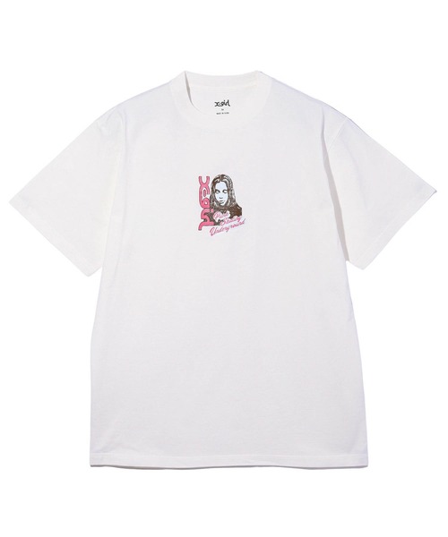 X-girl（エックスガール）の「FACE AND LOGO S/S TEE（Tシャツ/カットソー・レディース・ブラック/ホワイト/ブラウン・S/M/L/XL）」の20枚目の写真