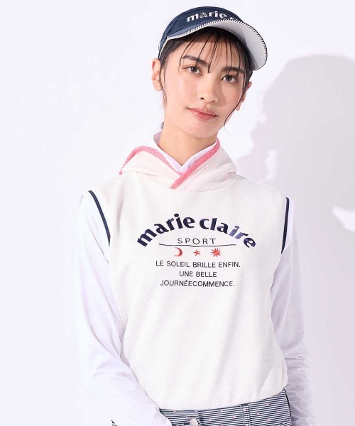 marie claire(マリ・クレール)の「【marie claire/マリ.クレール】レディースベスト+長袖インナーセット ゴルフ(ベスト・レディース・ネイビー/ピンク/ホワイト・MEDIUM/LARGE/X-LARGE)」の1枚目の写真